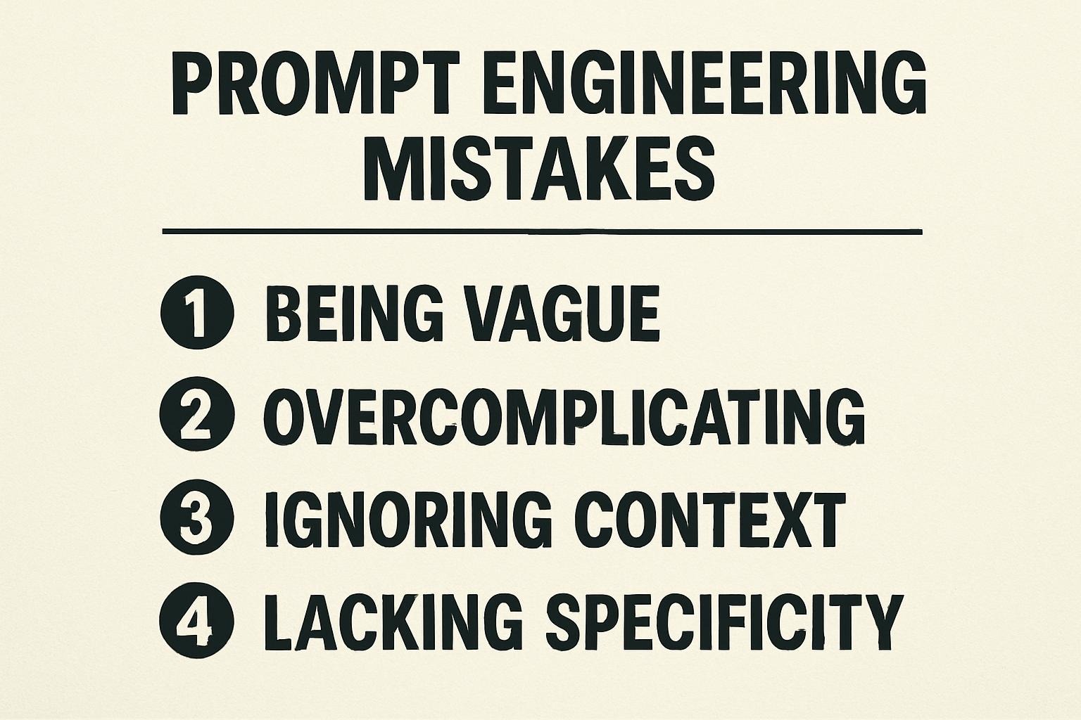 Prompt Engineering Mistakes