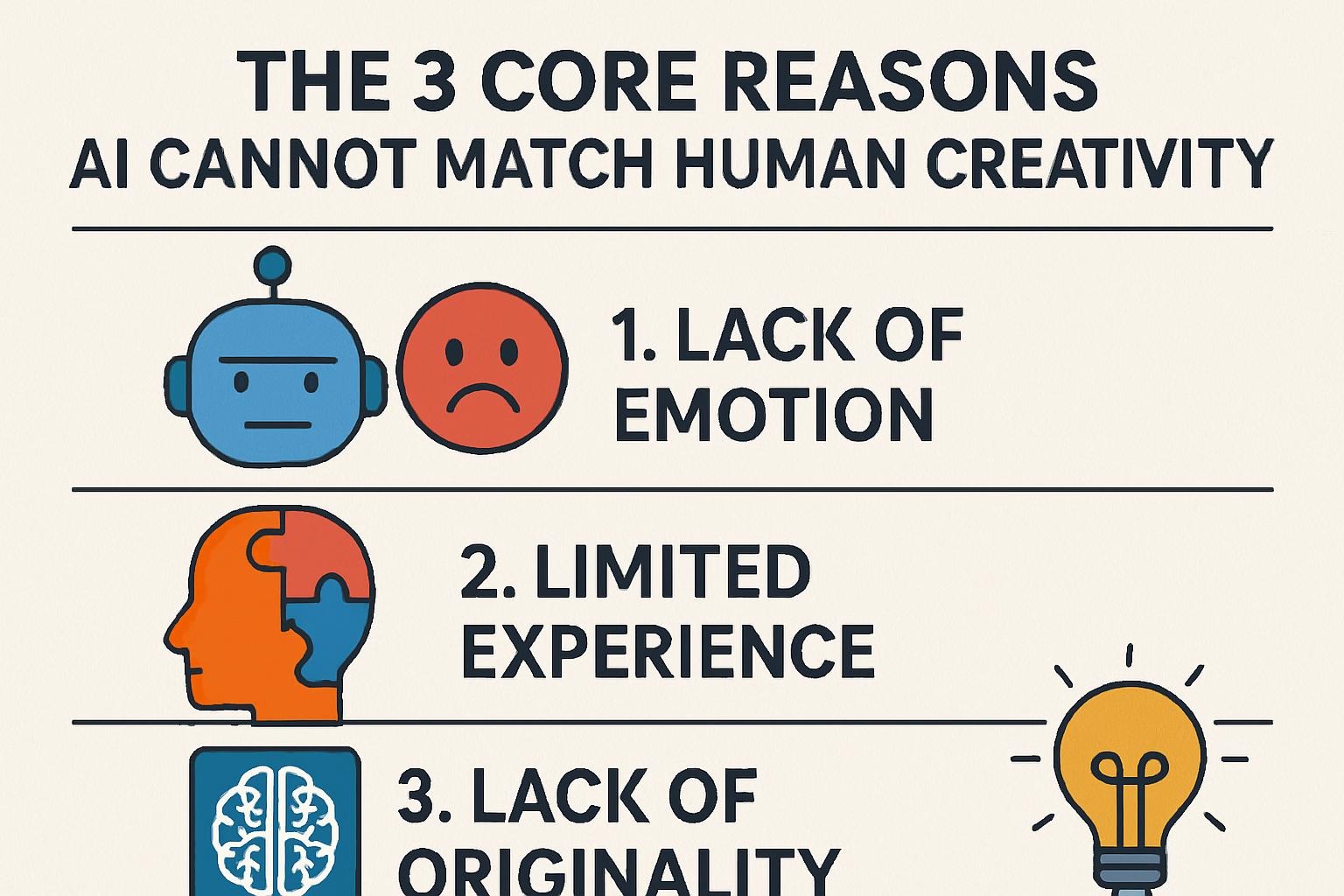 The 3 Core Reasons AI Cannot Match Human Creativity
