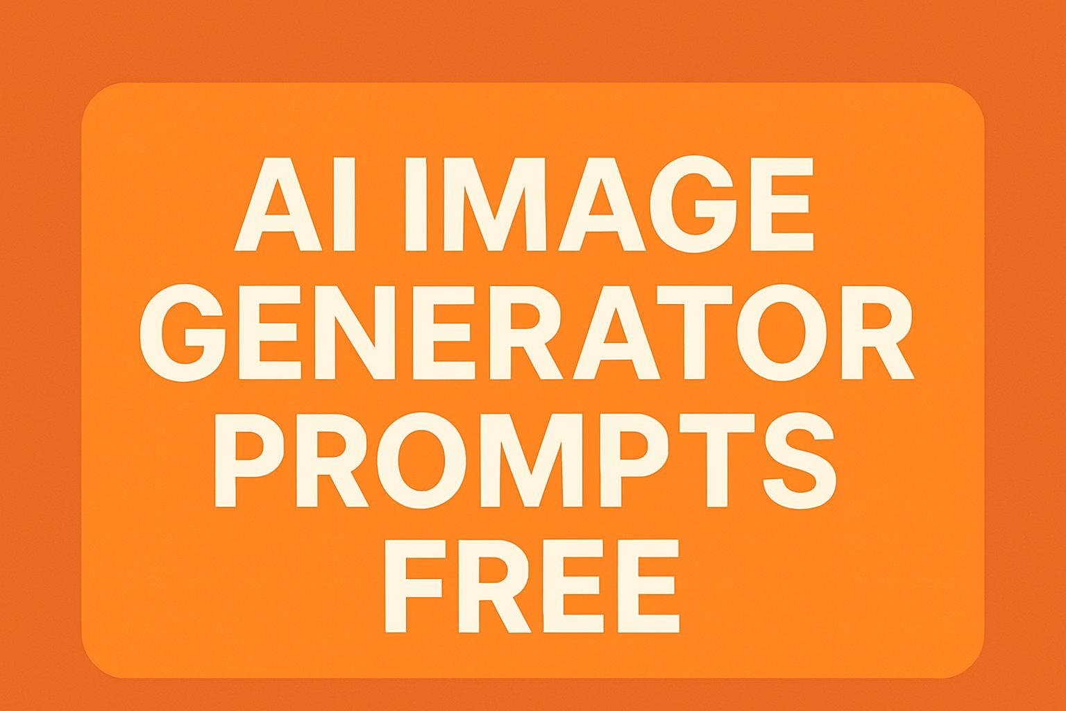 AI Image Generator Prompts Free