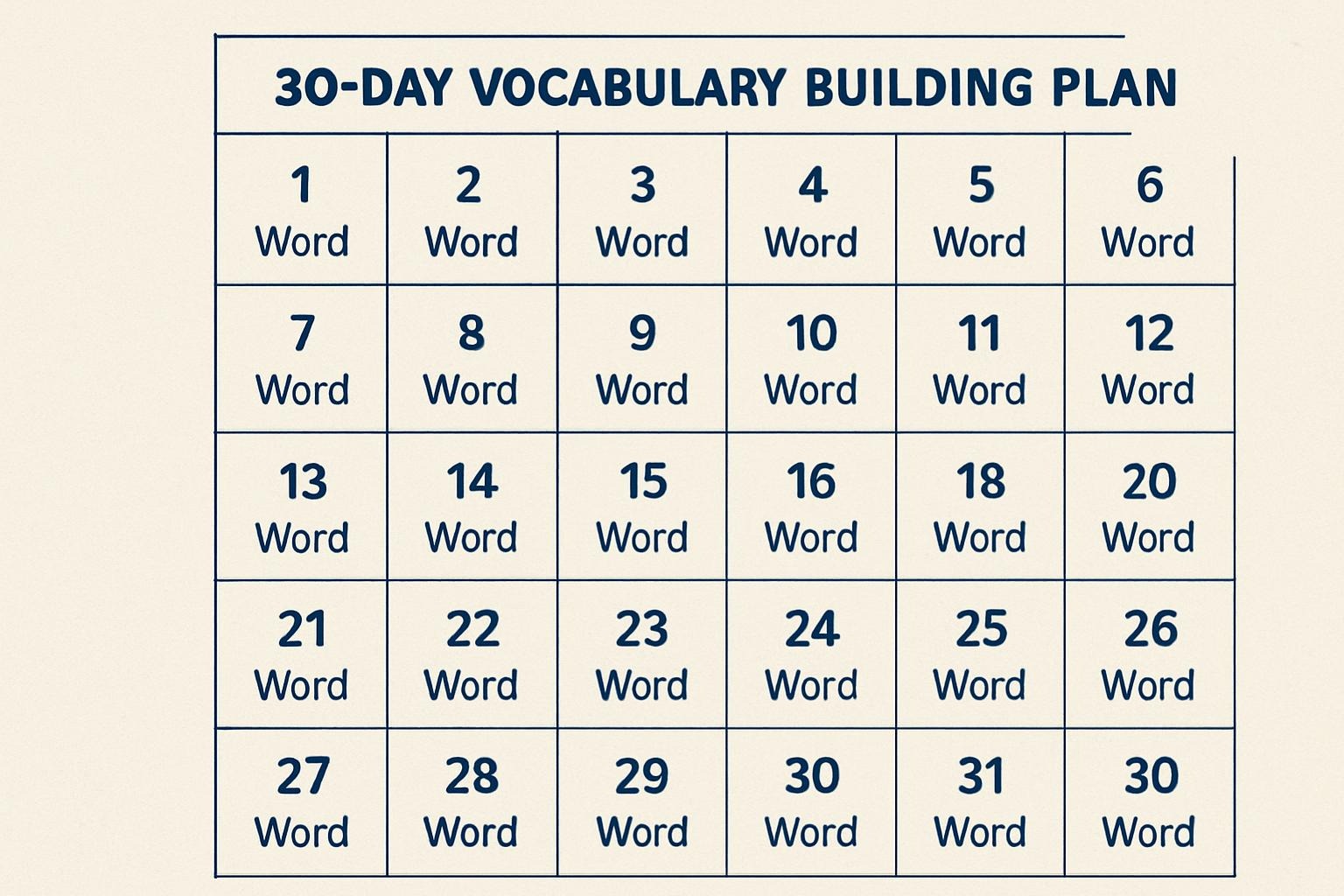 30-Day Vocabulary Building Plan