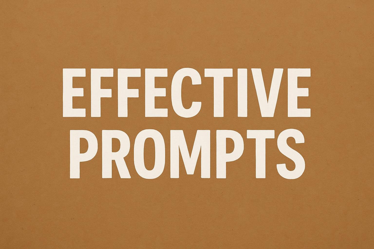 Effective Prompts