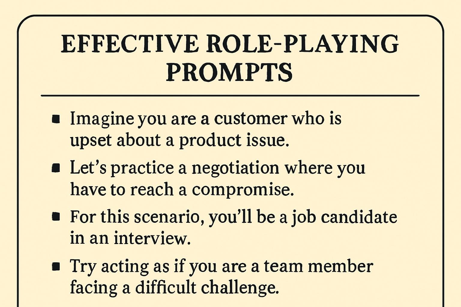 Design Effective Role-Playing Prompts