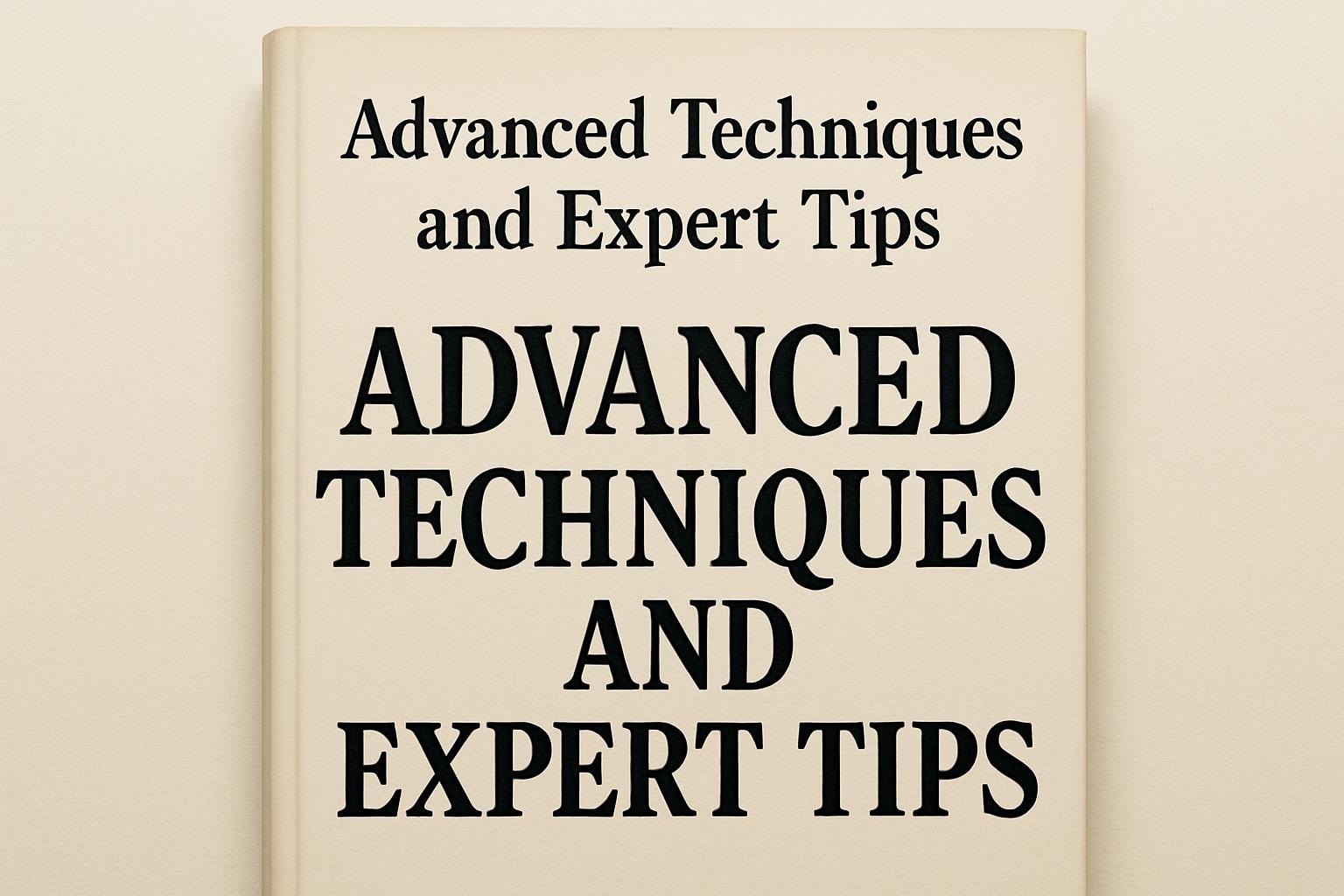 Advanced Techniques and Expert Tips