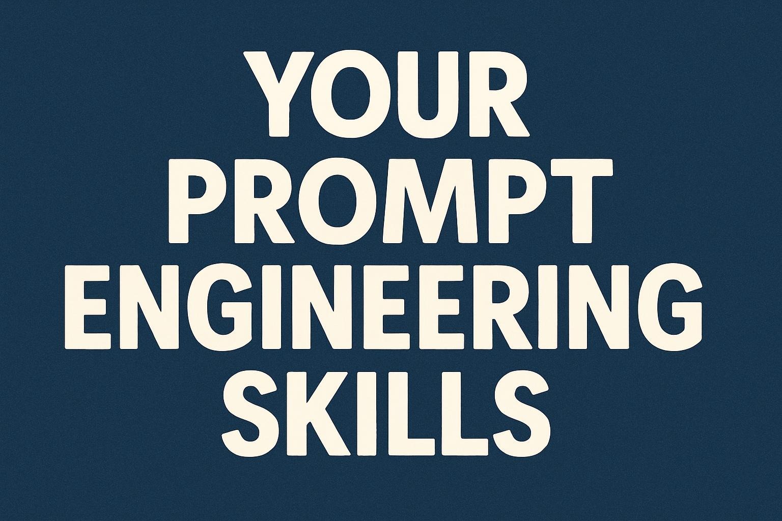 Your Prompt Engineering Skills