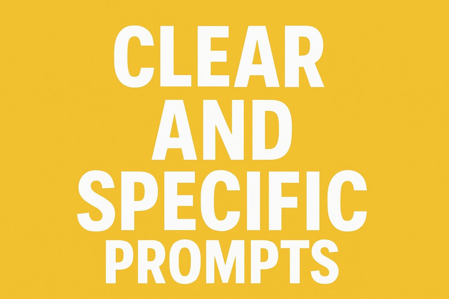Clear and Specific Prompts