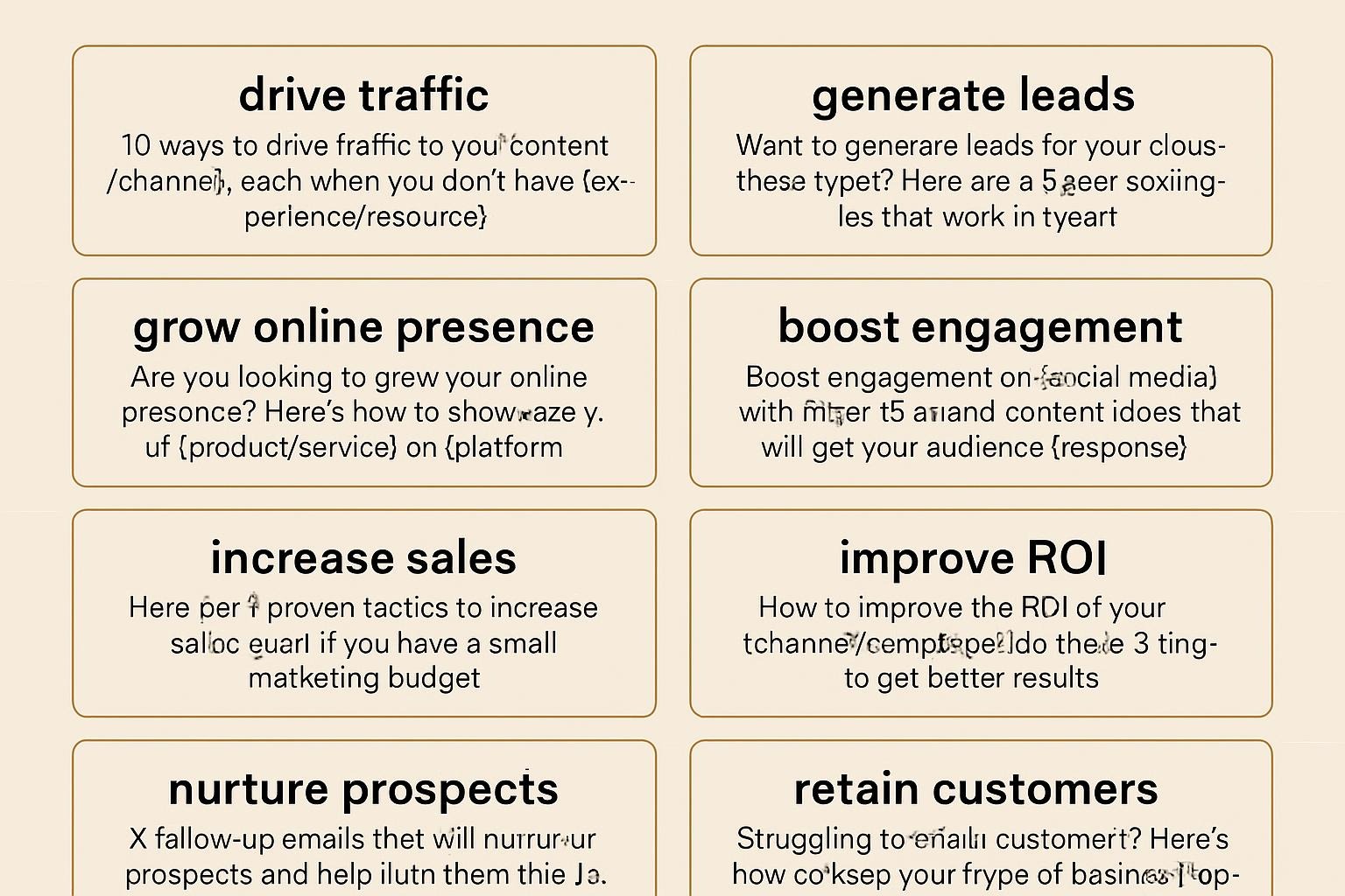 Actionable Marketing Prompt Templates