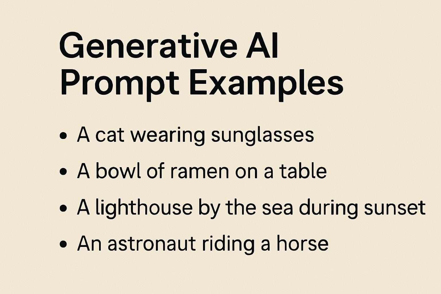 Generative AI Prompt Examples