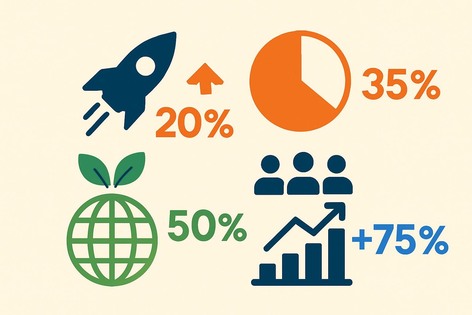 Closing infographic summarizing key trends with icons and stats.