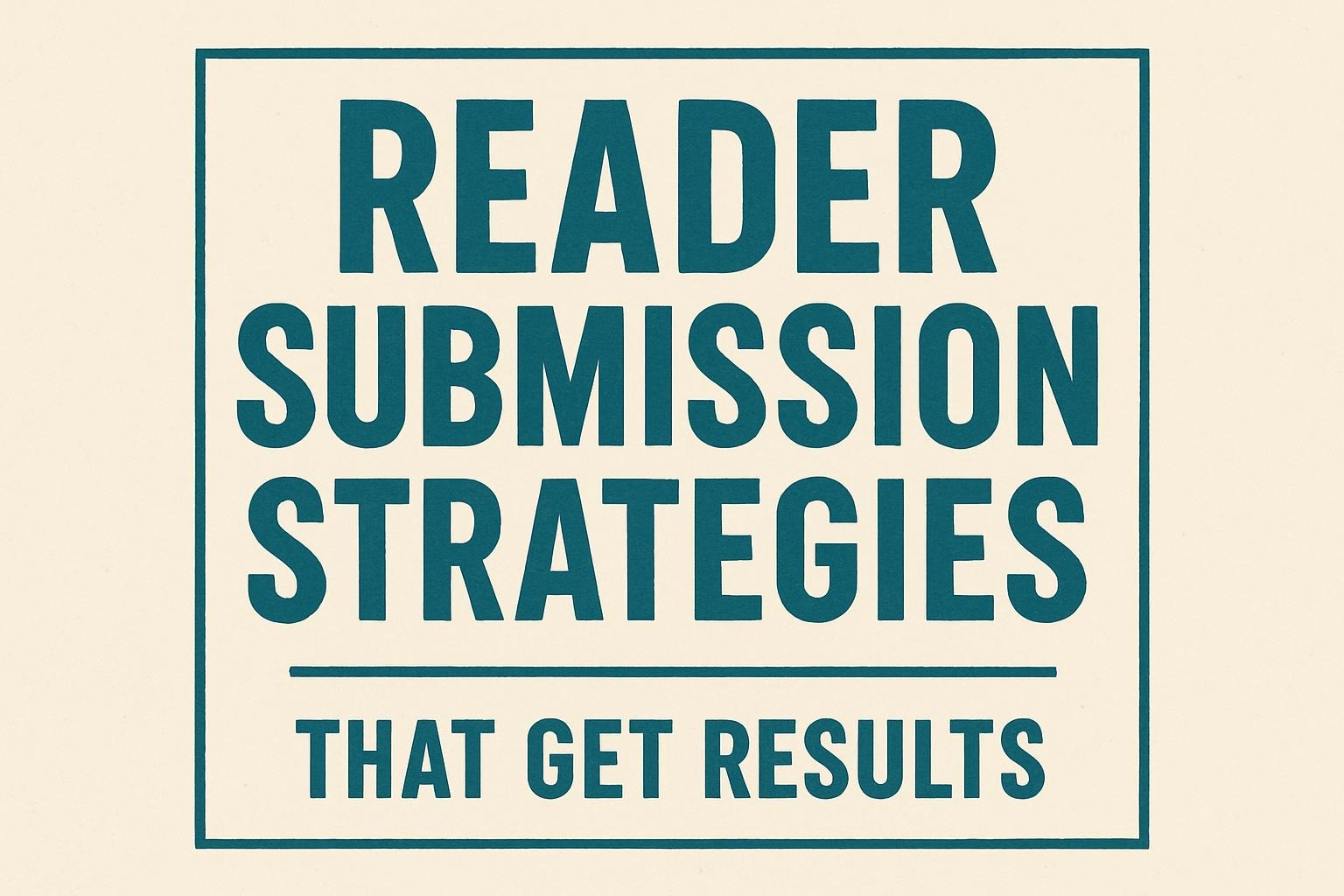 Reader Submission Strategies That Get Results